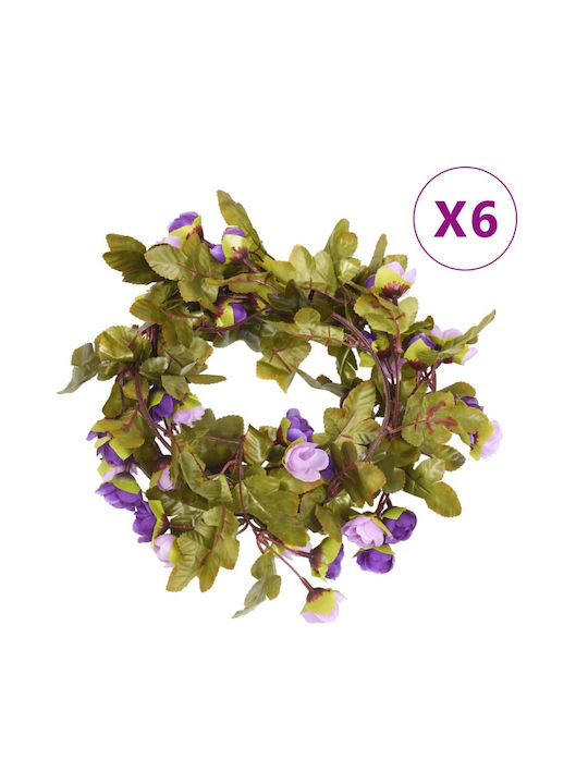 vidaXL Weihnachtsdekoration Blume Länge 215cm. 6Stück