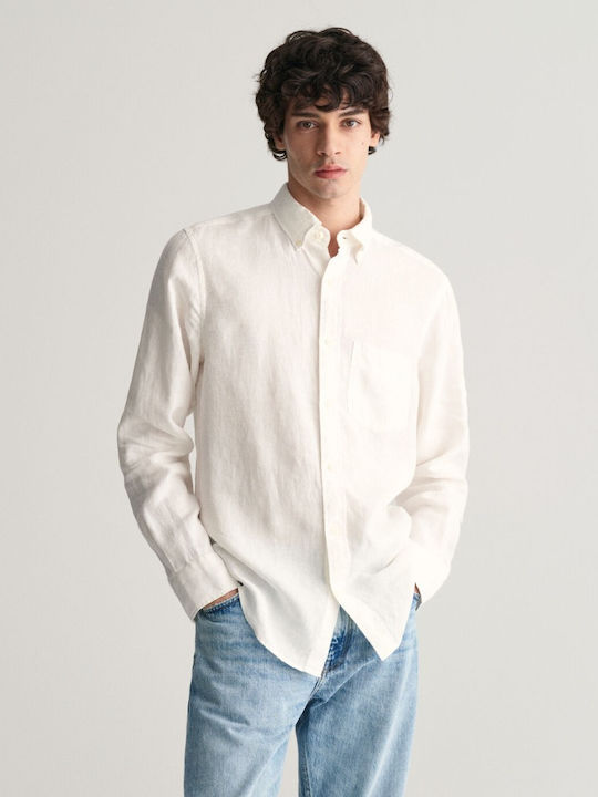 Gant Men's Shirt Linen White