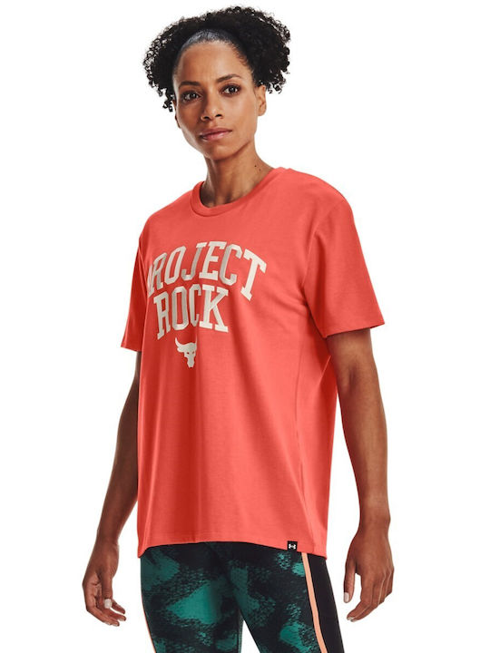 Under Armour Rock Feminin Tricou Coral