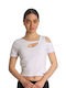 Paco & Co Дамско Crop Top White