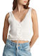 Top Attrattivo Knitted Crop 9p21817-white Women's