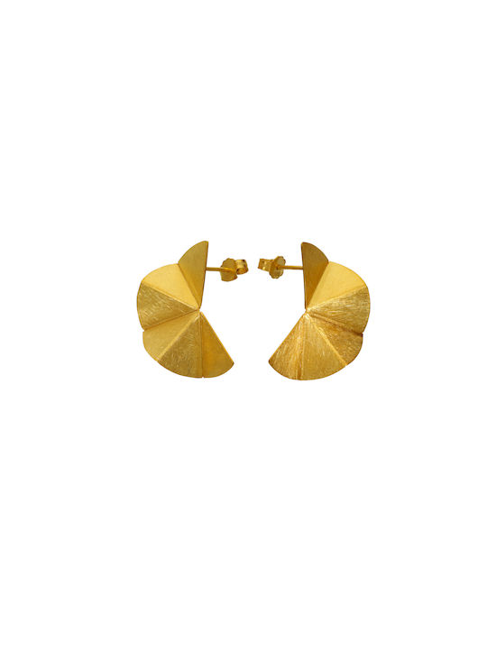 Handmade 14k Gold Half Hoop Earrings