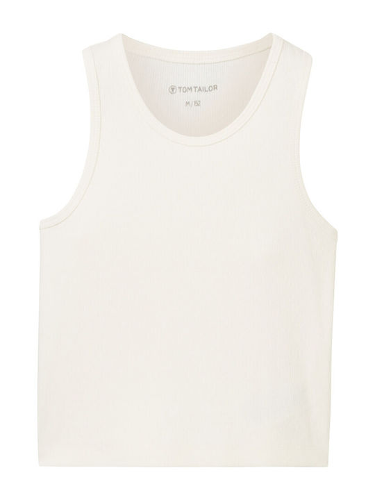 Παιδικό Crop Top Αμάνικο Εκρού