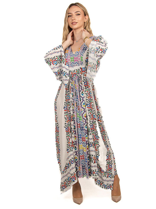 Boho Glockenärmel bedrucktes Kleid