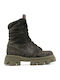 Wildleder Stiefeletten Damen Khaki