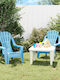 Outdoor-Stuhl Polypropylen Blue 2Stück 37x34x44εκ.