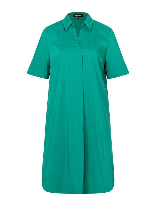 MORE & MORE Midi Dress with Slit Green