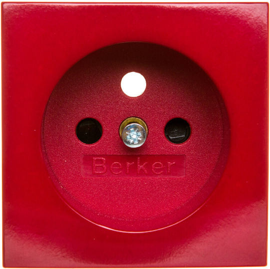Hager S.1 B.3 B.7 Μετώπη Πρίζας Ρεύματος σε Κόκκινο Χρώμα 3965768962