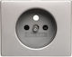 Hager Power Socket Front in Gray Color 3965757004