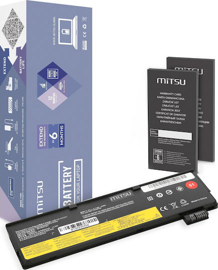 Mitsu Συμβατή Μπαταρία για Lenovo ThinkPad T470, T570 με 2140mAh
