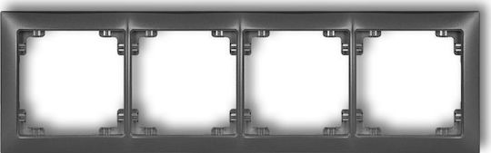 Elgotech Elgotech Wechselrahmen für Schalter 4 Positionen Vertikal und Horizontal in Grau