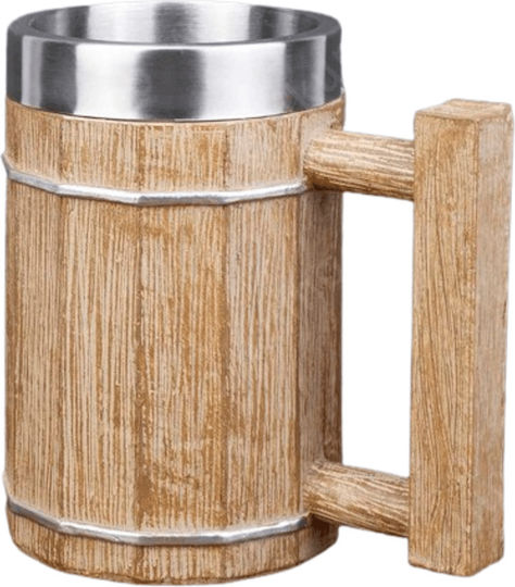 Molf's Κούπα Μεταλλική Ασημί 600ml