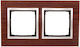 Kontakt-Simon Schalterrahmen 2-fach in Braun Farbe WMDZ-0120xS-086