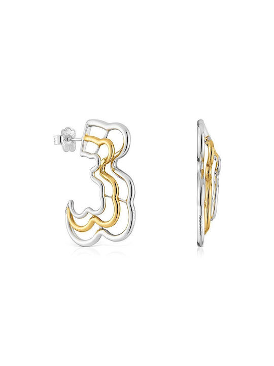 Tous Earrings made of Silver Gold Plated