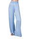 Aggel Femei Satin Pantaloni Blue