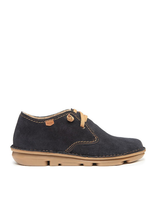 On Foot Leder Stiefeletten Damen Marineblau