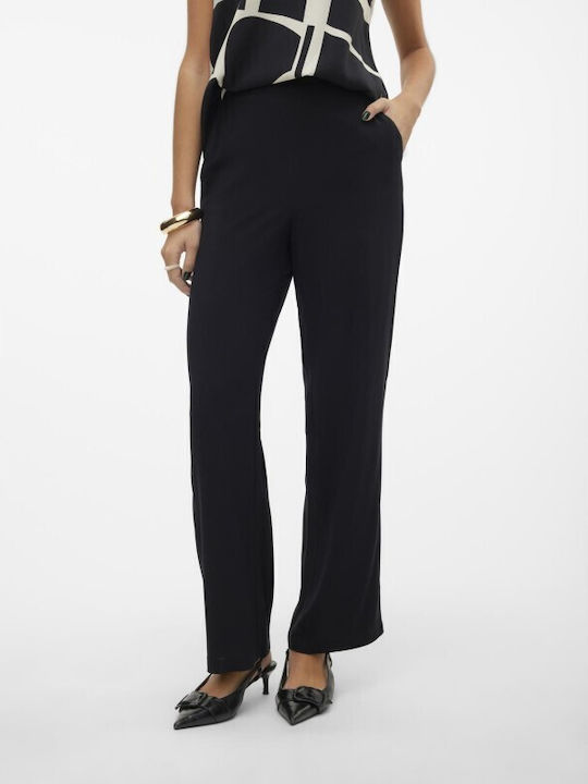 Vero Moda Women's Fabric Trousers Black