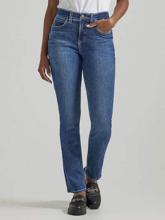 Lee Women's Jeans in Straight Line Cobalt Sheen
