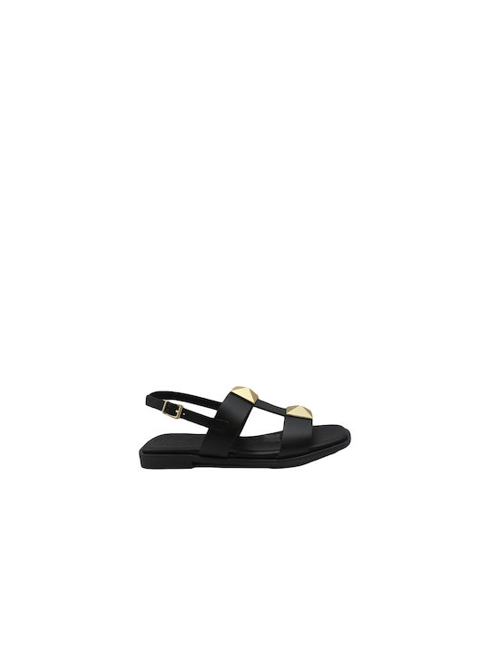 Oh My Sandals Women's Leather Sandals 5329 Black
