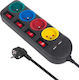 Maclean Energy Power Strip 4 Positions with 2 USB-A and Cable 1.5m