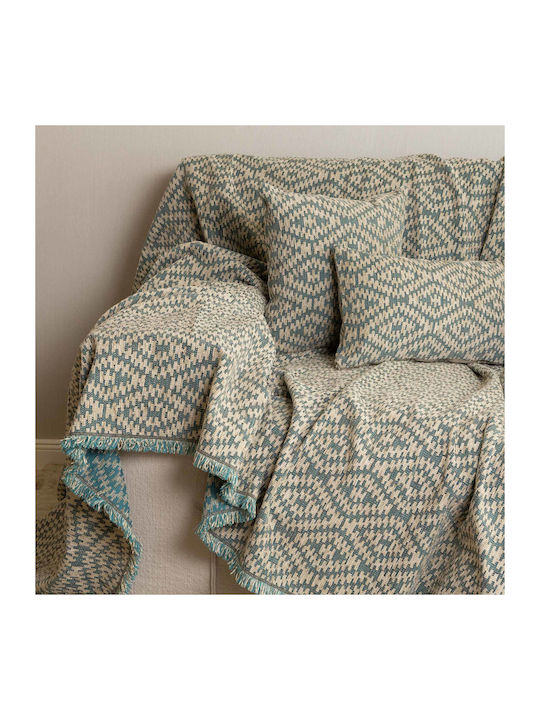 Aslanis Home Ακrιταs Ριχτάρι Διθέσιου Καναπέ Chenille 180x250εκ. Βεραμάν/Σπαγγί