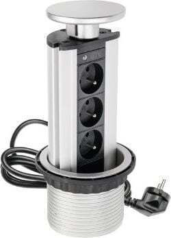 Gtv Power Strip 3 Positions with Cable 1.8m Silver
