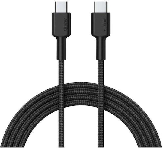 Aukey USB 2.0 Cable USB-C male - USB-C 60W Μαύρο 0.9m CB-CD45