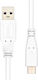 ProXtend USB 2.0 Cable USB-C male - USB-A Λευκό 1m USBC-USBA3-001W