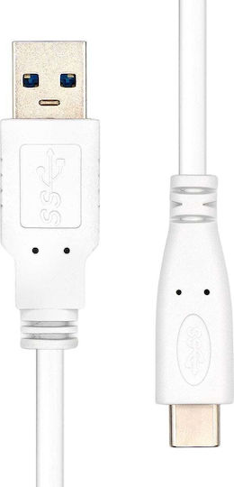 ProXtend USB 2.0 Cable USB-C male - USB-A Λευκό 1m USBC-USBA3-001W
