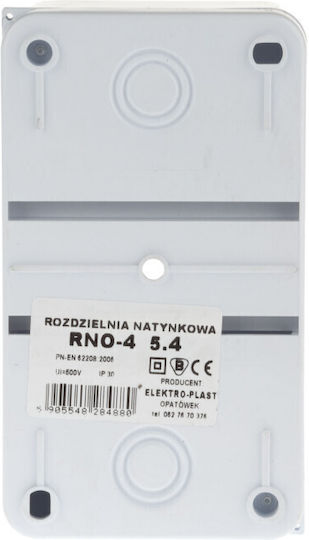 Elektro Plast Wall mounted 4-Elements Fuse Box with 1 Row