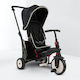 Smart Trike Детска Триколка STR3 Folding Сгъваем, Преобразуем с Родителска Дръжка & Сенник за 9+ месеца Черен