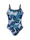 Costum de baie Anita 6288 M4 Olinda Care, imprimeu albastru, costum de baie întreg cu cupe C