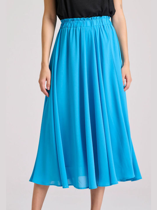 Funky Buddha Midi Skirt in Blue color