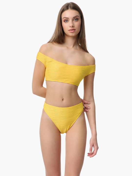 Minerva Off Shoulder Bikini Top Athina Yellow