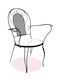 Scaun Fer Forge Metalic Negru