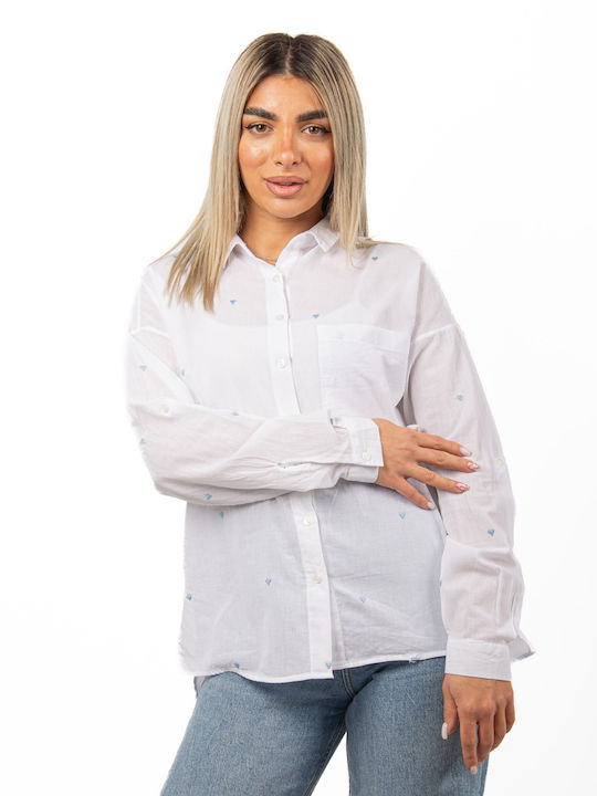 Ellen Women's Long Sleeve Shirt Light Blue