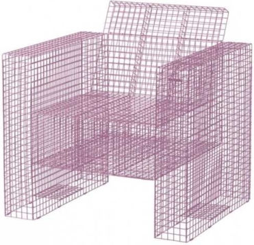 Outdoor-Sessel Metallisch Rosa 80.4x72x80.5εκ.
