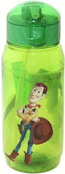 Spring Παιδικό Παγούρι Toy Story Πλαστικό με Καλαμάκι Πράσινο 400ml