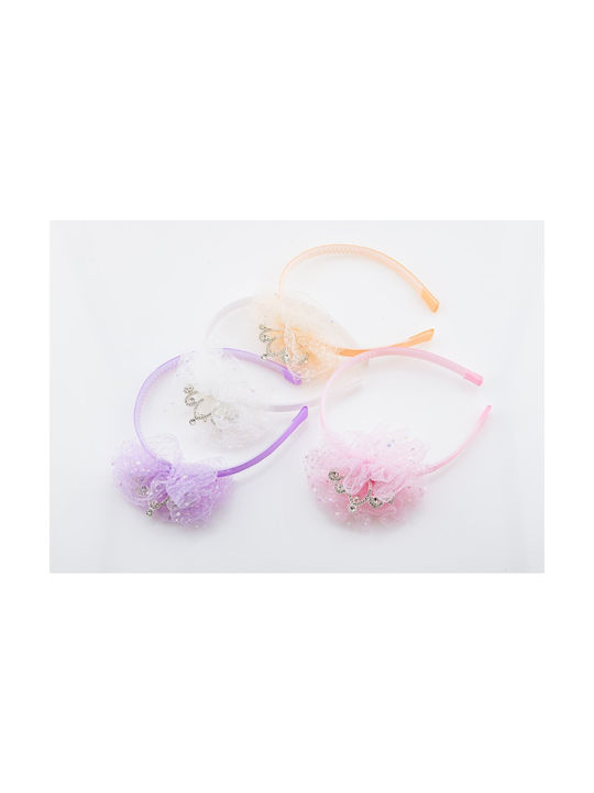 White Kids Headband with Crown