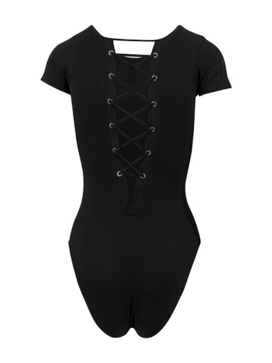 Urban Classics Ladies Frauen Bodysuit mit Spitze BLACK