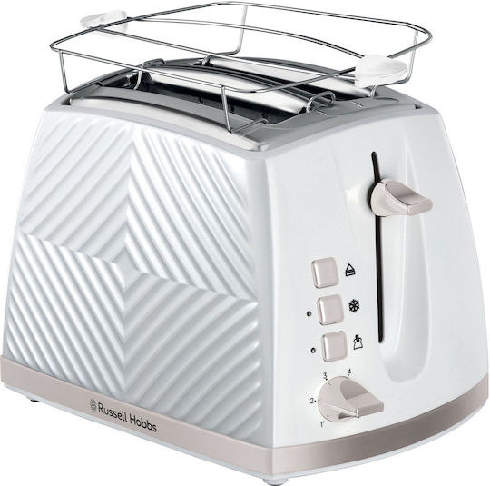 Russell Hobbs Groove Toaster 2 Slots 850W White