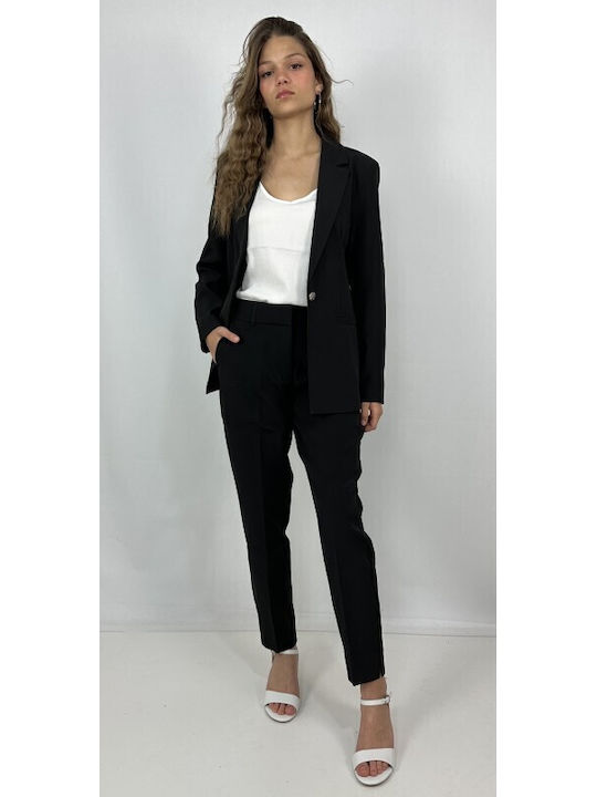 Only Women's Blazer Mαύρο