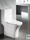 Bianco Ceramica Λεκάνη Δαπέδου με Καζανάκι Λευκή
