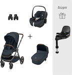 Oxford Essential Graphite Maxi Cosi Kinderwagen + Oria Babywanne + Pebble 360 Autositz