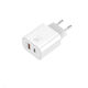 Maxximus Ladegerät ohne Kabel mit USB-A Anschluss und USB-C Anschluss 20W Stromlieferung Weißs