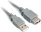 PremiumCord USB 2.0 Kabel USB-A-Stecker - USB-A-Buchse Gray 0.5m kupaa05