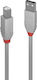 Lindy USB 2.0 Cablu USB-A - USB-B Gri 0.5m 36681