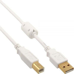 InLine 34550W Cabluri USB USB 2.0 USB-A Masculin la USB-B Masculin Alb 10m