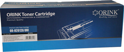 Orink Compatible Toner for Laser Printer HP Q2612A, CRG703, FX10 Black