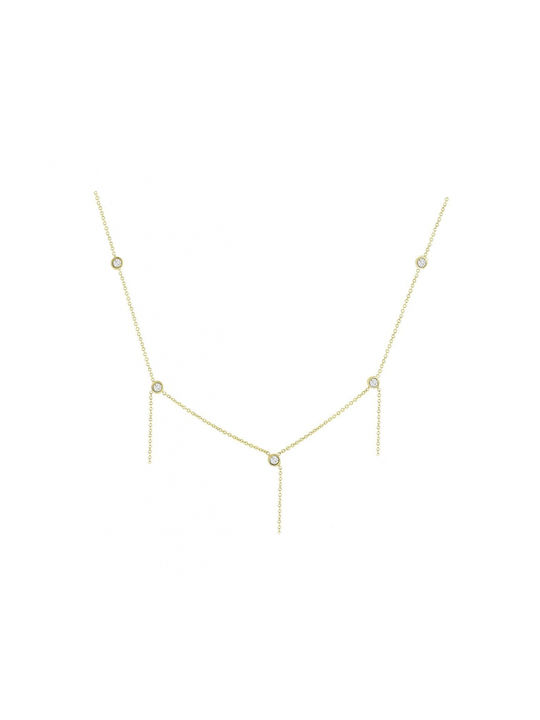 Art d or Halskette aus Gold 9 K mit Zirkonia